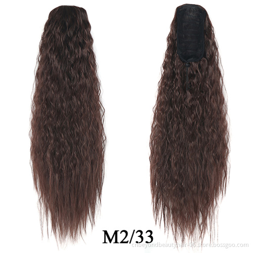 Factory Wholesale cheap drawstring Ponytail Synthetic Kinky Straight Ponytail Hair Extensions Pony tail
